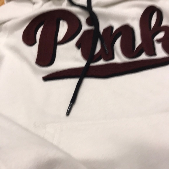 PINK white and maroon sweatshirt size xs - Picture 4 of 4